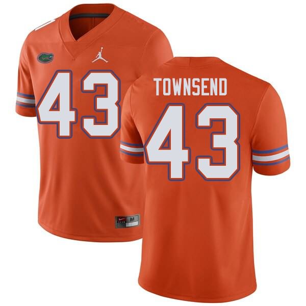 NCAA Florida Gators Tommy Townsend Men's #43 Jordan Brand Orange Stitched Authentic College Football Jersey TPP2064MQ